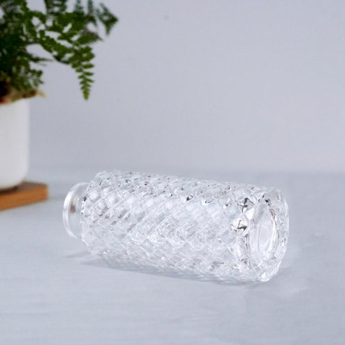 Empty Grey Carving Cylindrical 150ml oil diffuser glass bottle 2