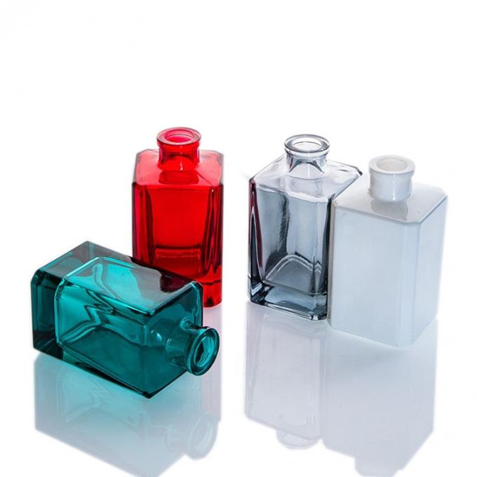 Empty Square Luxury Colored 250ml Diffuser Glass Bottle 0