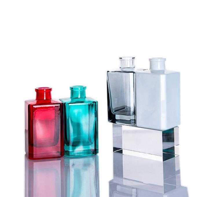 Empty Square Luxury Colored 250ml Diffuser Glass Bottle 1