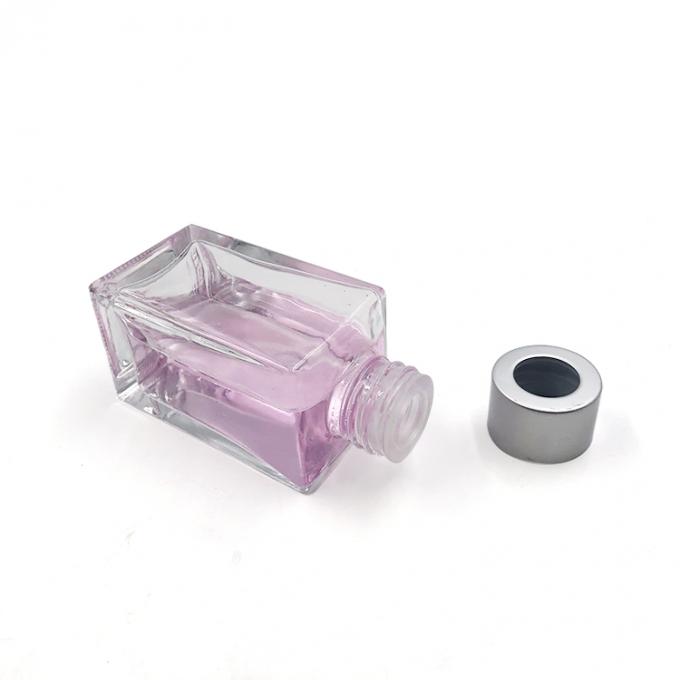 Square Decorative Crystal 115ml Glass Bottle For Reed Diffuser 3