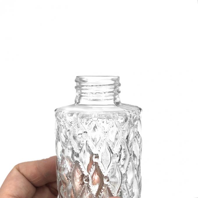 Silver Cap 160ml Diffuser Glass Bottle With Travel Plug 0