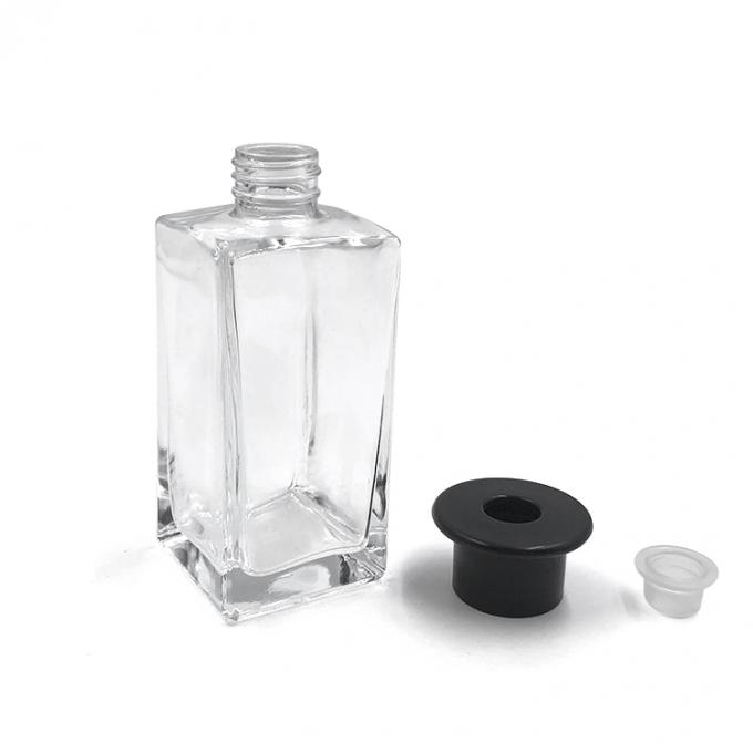 Clear Crystal 8 Ounce 240ml Square Diffuser Bottles 0