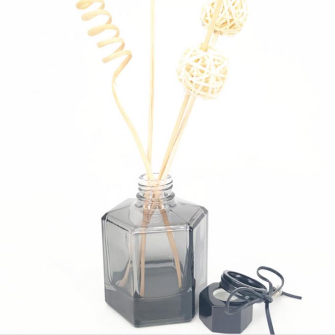 Empty Hexagon Grey 100ml Luxury Diffuser Bottles 1