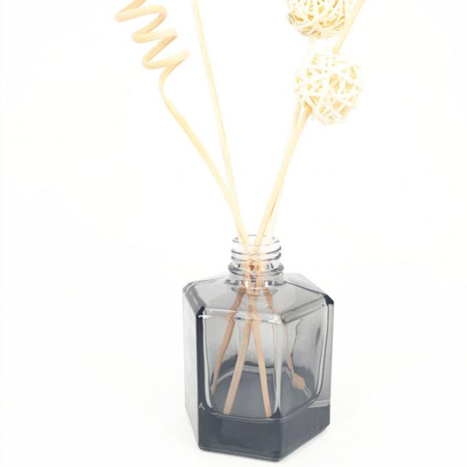 Empty Hexagon Grey 100ml Luxury Diffuser Bottles 2