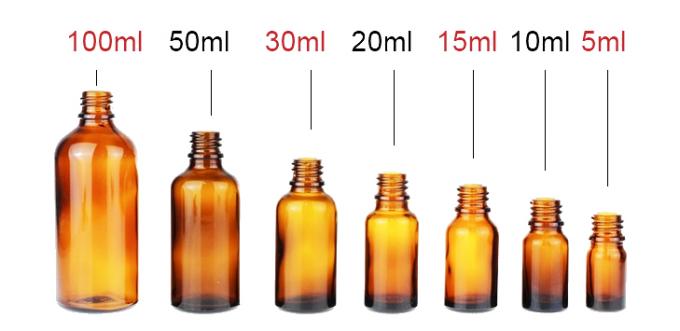 Lead Free Bulk 10ml Frosted Roller Bottles Amber color 0