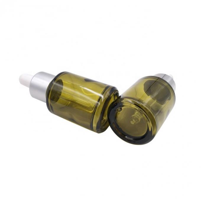 Essential Oil Serum Bottle Luxury Empty 30ml Glass Bottle Dropper With Shiny Silver Color 2