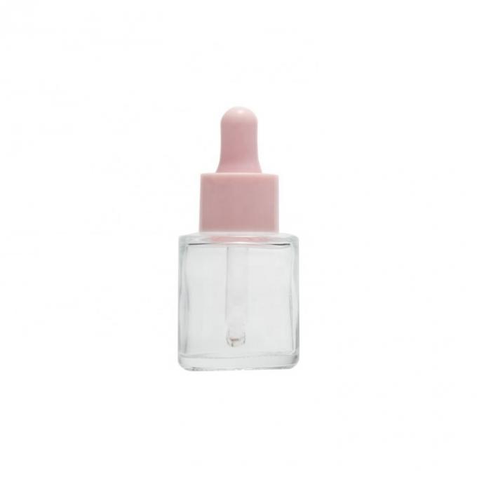 Pink Odm Glass Dropper Bottle Clear Glass Bottle Customised Serum Bottles 0