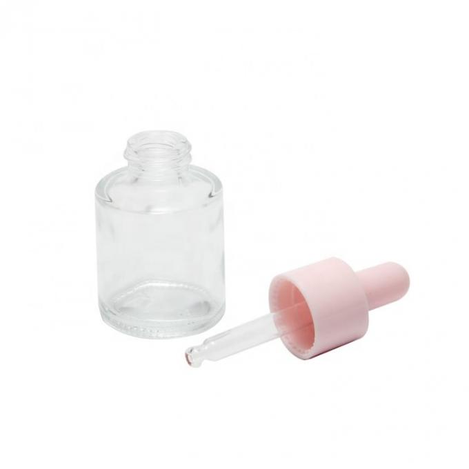 Pink Odm Glass Dropper Bottle Clear Glass Bottle Customised Serum Bottles 2