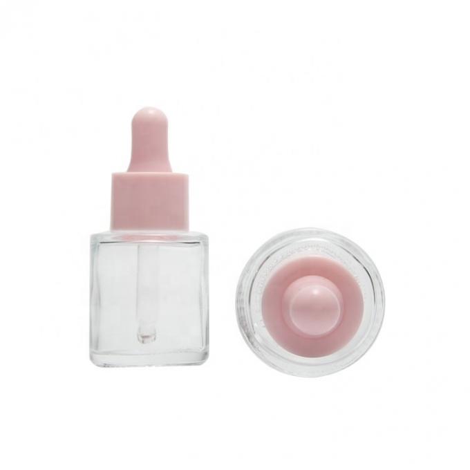 Pink Odm Glass Dropper Bottle Clear Glass Bottle Customised Serum Bottles 3