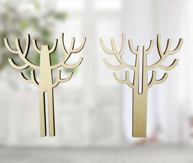 Laser Cutting Tree Shapes Plywood Reed Diffuser Stick For Fragrance Diffuser 3