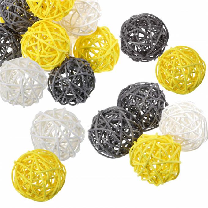 SGS Small Christmas Wicker Rattan Decorative Balls Spheres Decor Bulk 3