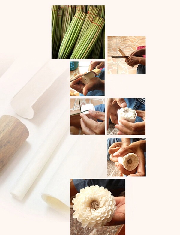 Hydrangea Artificial Natural Color Sola Reed Diffuser Flower 5