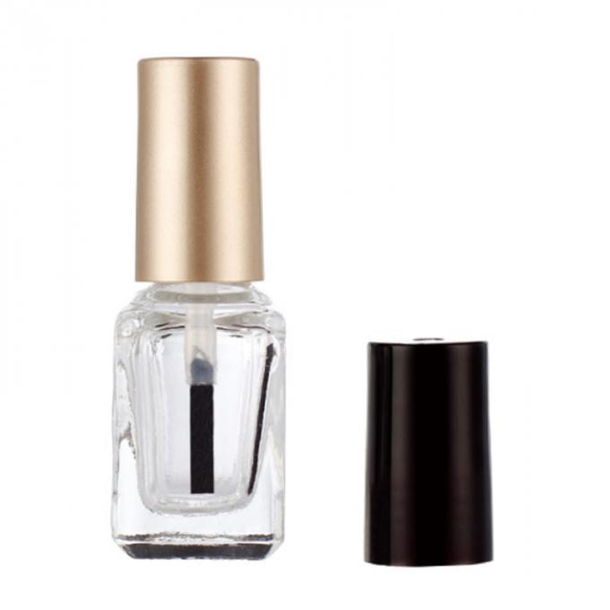 Solid Plastic Double Cap 20g Empty Nail Polish Bottles With Brush 0
