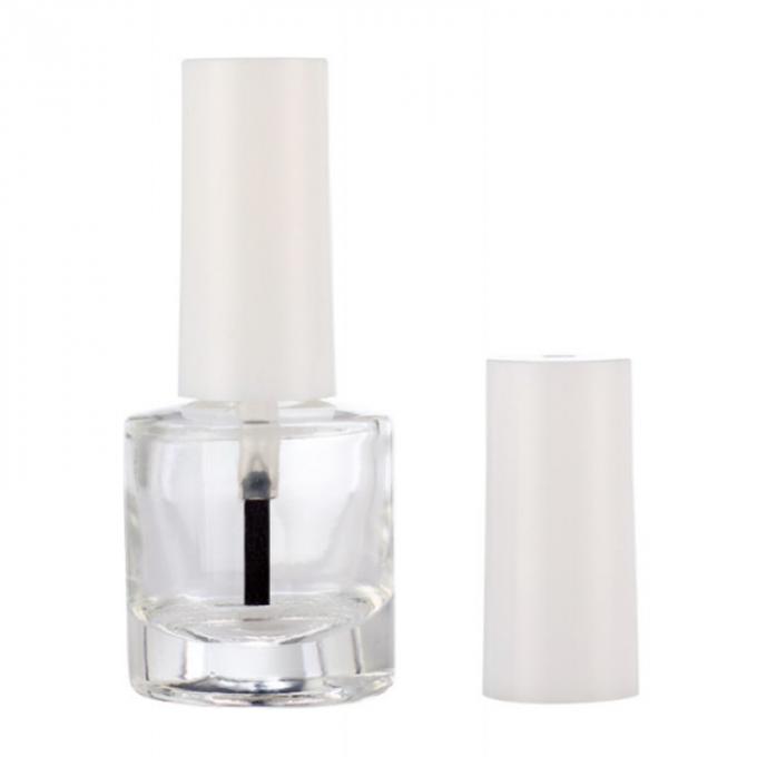 Solid Plastic Double Cap 20g Empty Nail Polish Bottles With Brush 1