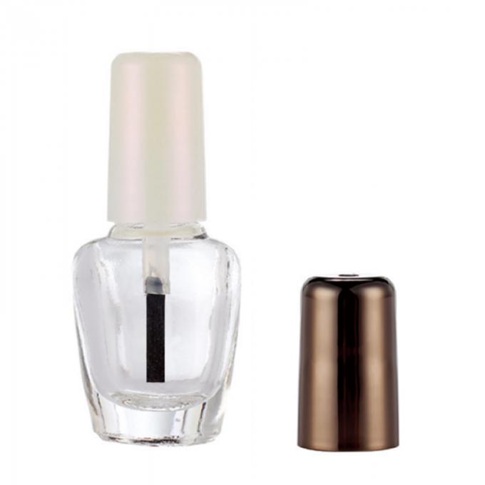 Solid Plastic Double Cap 20g Empty Nail Polish Bottles With Brush 2