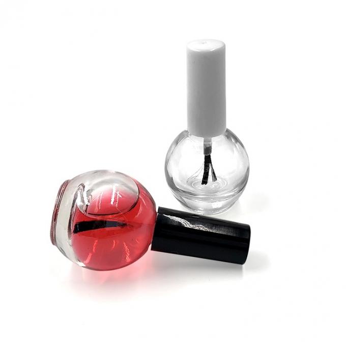10ML CLEAR COLOR EMPTY ROUND SHAPE NAIL POLISH GLASS JARS GLASS BOTTLES 1