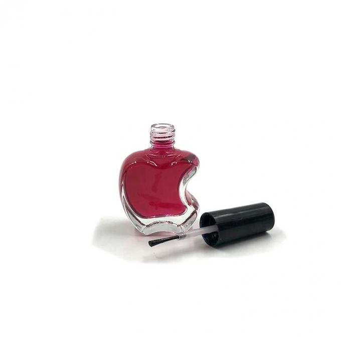 Clear Apple Shape 10ml Empty Nail Polish Bottles With Brush 1