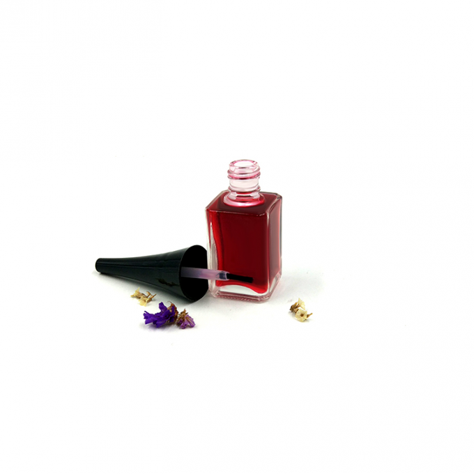 15ML CLEAR COLOR EMPTY SQUARE NAIL POLISH GLASS BOTTLES WITH BRUSH 2