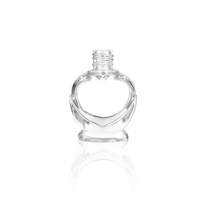 Clear Vintage Heart Shape 10ml Empty Nail Polish Bottles 0