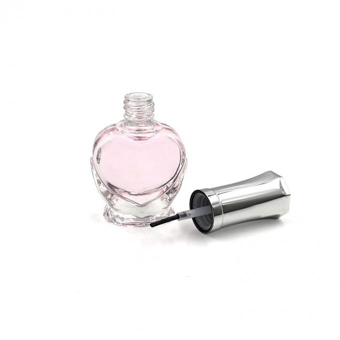 Clear Vintage Heart Shape 10ml Empty Nail Polish Bottles 1