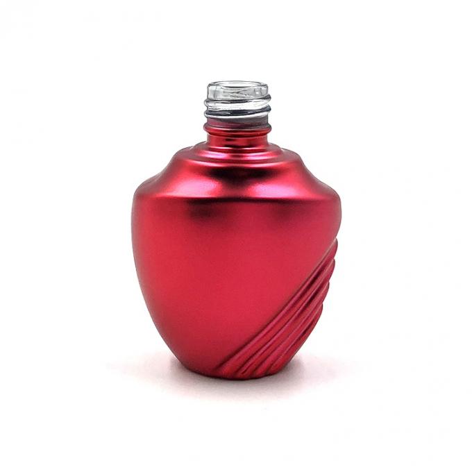 Flame Plating Frosted Red 13ml Nail Polish Glass Bottle 0