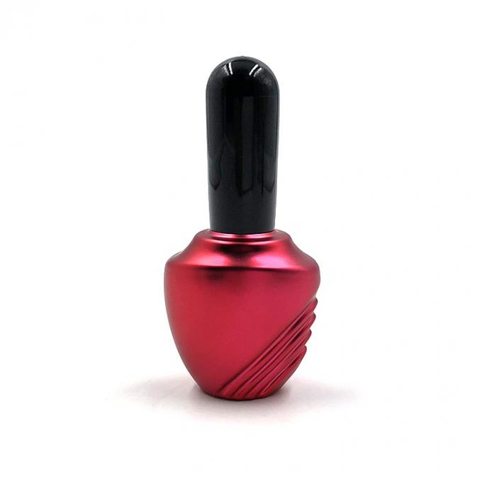 Flame Plating Frosted Red 13ml Nail Polish Glass Bottle 3