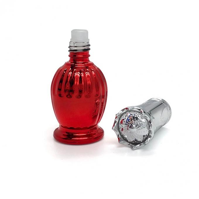 Vertical Stripe Red Plating 12ml Empty Nail Polish Bottles 1
