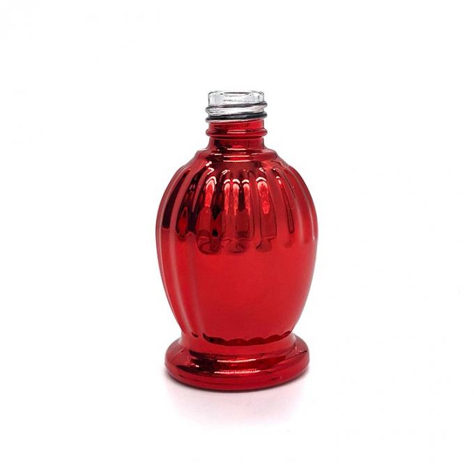 Vertical Stripe Red Plating 12ml Empty Nail Polish Bottles 2