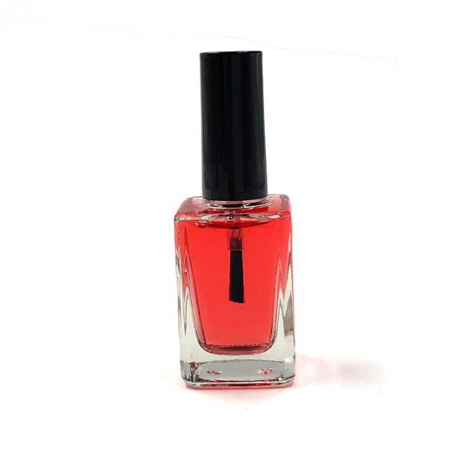 Square Black Plastic Cap 15ml Empty Nail Polish Bottles 0
