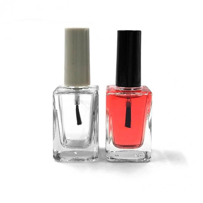 Square Black Plastic Cap 15ml Empty Nail Polish Bottles 1
