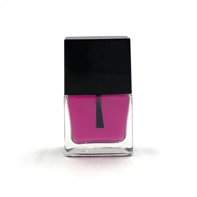 Black Square Brush 12ml Rectangle Empty Nail Polish Bottles 0