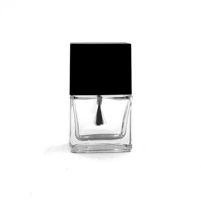 Black Square Brush 12ml Rectangle Empty Nail Polish Bottles 1