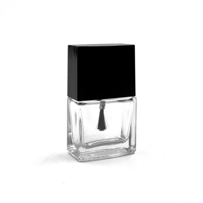 Black Square Brush 12ml Rectangle Empty Nail Polish Bottles 2