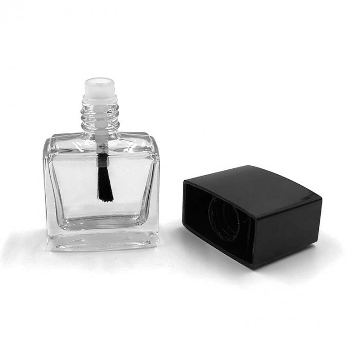 Black Square Brush 12ml Rectangle Empty Nail Polish Bottles 3