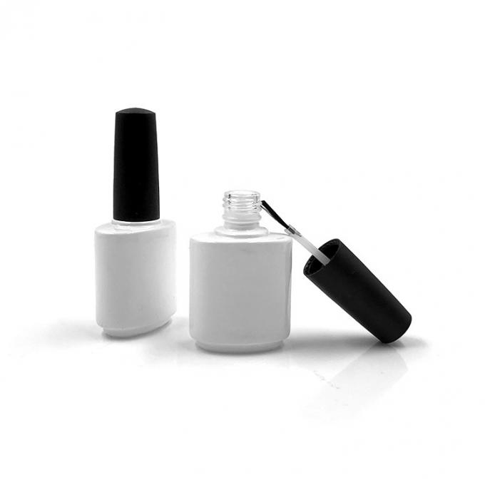 Flat Square 15ml Gel Nail Polish White Bottle 0