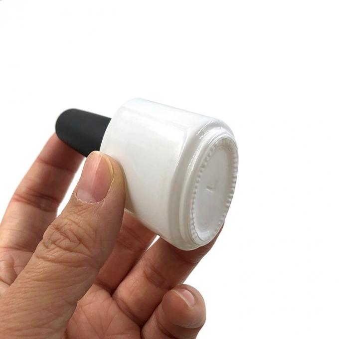Flat Square 15ml Gel Nail Polish White Bottle 2
