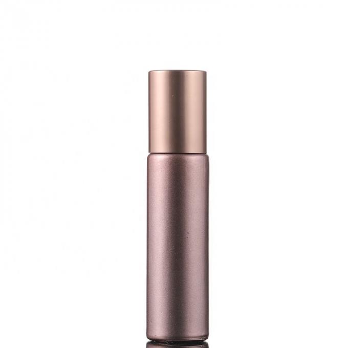 Pink Color Rose Gold Cap 10ml Glass Roller Ball Bottles 1