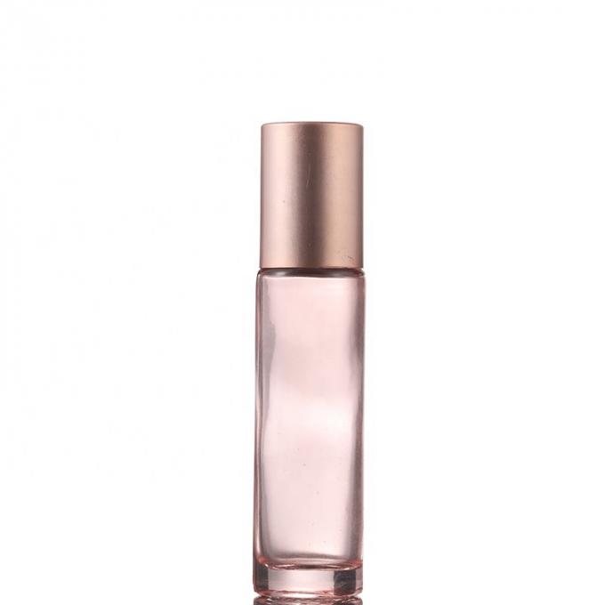 Pink Color Rose Gold Cap 10ml Glass Roller Ball Bottles 2