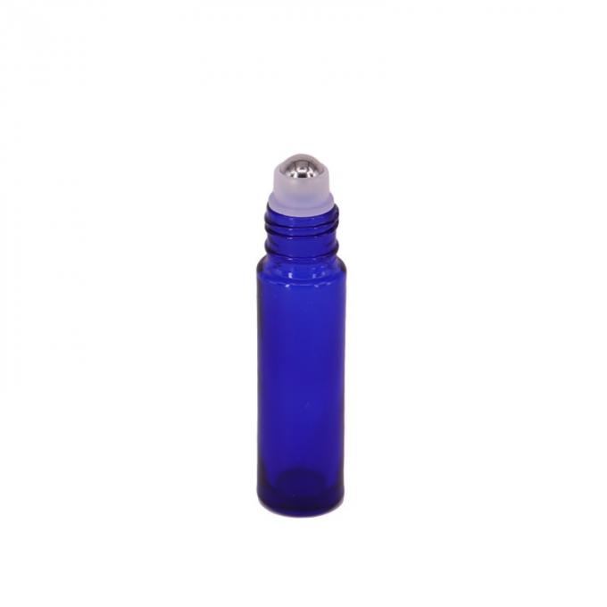 Round Blue 10ml Glass Roller Ball Bottles 0