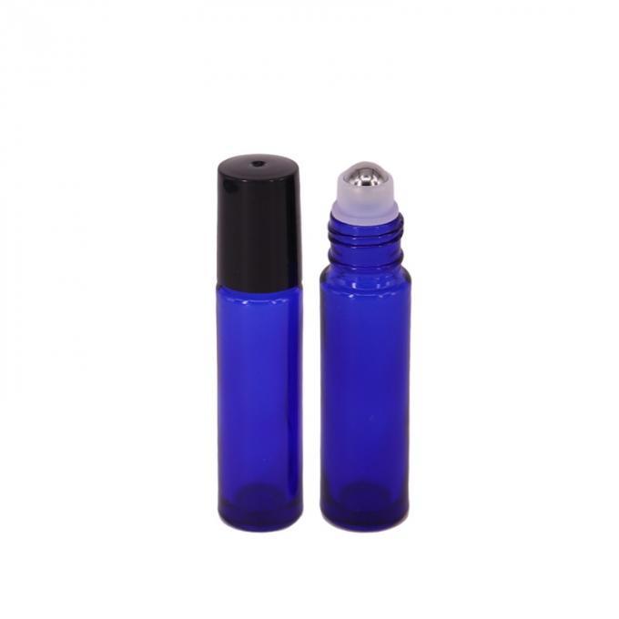 Round Blue 10ml Glass Roller Ball Bottles 1