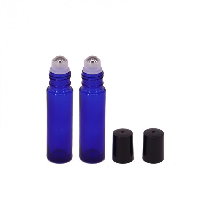 Round Blue 10ml Glass Roller Ball Bottles 2