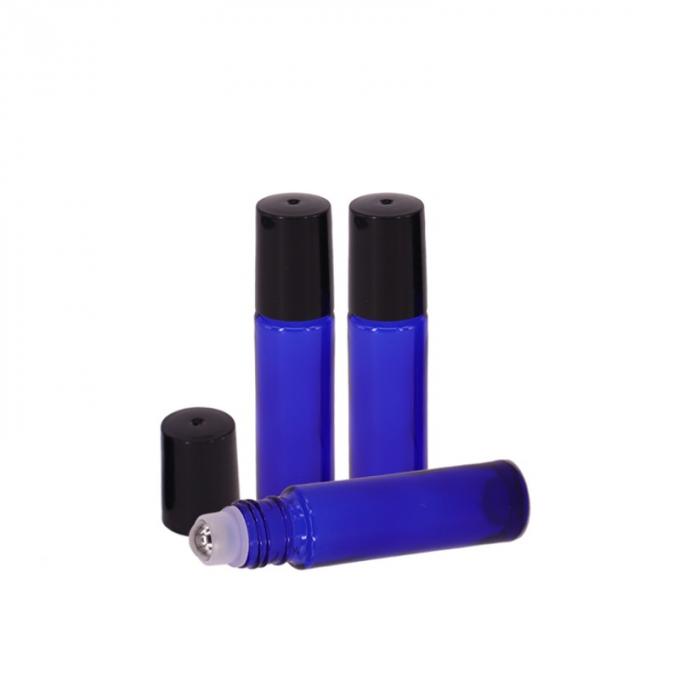 Round Blue 10ml Glass Roller Ball Bottles 3