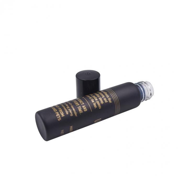 Frosted Matte Black 5ml 10ml Glass Roller Ball Bottles 0